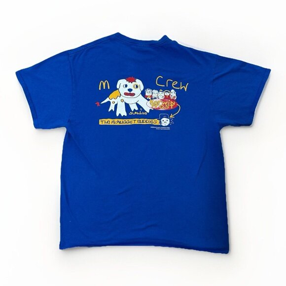 Mcdonalds Shirt Men’s Large Blue McNugget Buddies (Fits Medium) Employee Tee - Picture 2 of 8
